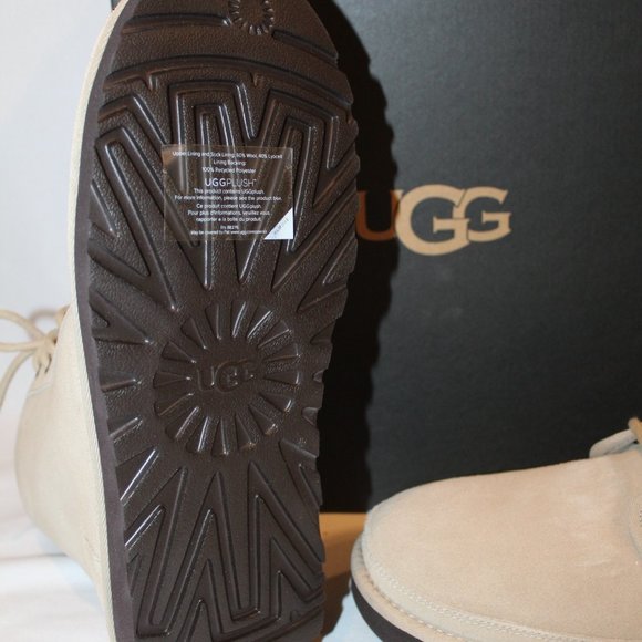 NIB UGG MEN'S HIGH NEUMEL SUEDE SHEARLING LINED ANKLE WINTER WORK BOOTS - Picture 9 of 9